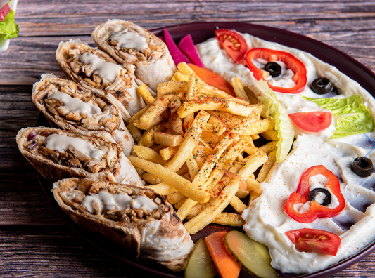 Arabic meal: Chicken Shawarma